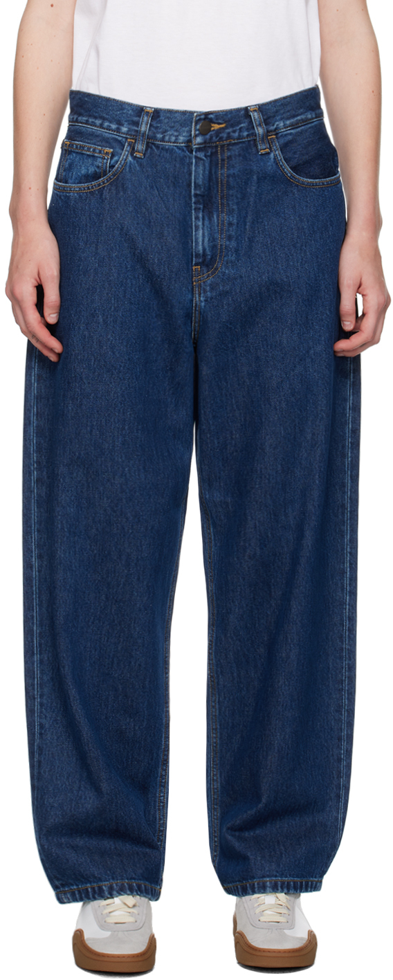 Shop Carhartt Blue Brandon Jeans In Blue Stone Washed