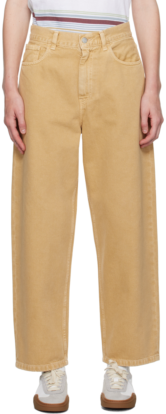 Shop Carhartt Yellow Brandon Jeans In Bourbon Stone Dyed