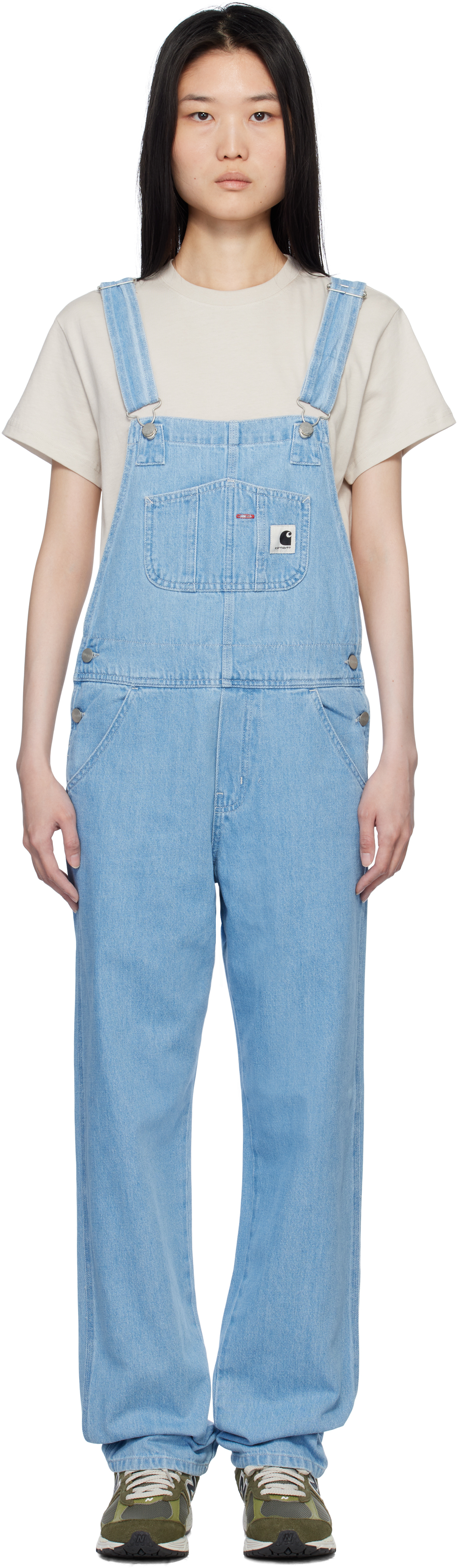 Blue Bib Straight Denim Overalls