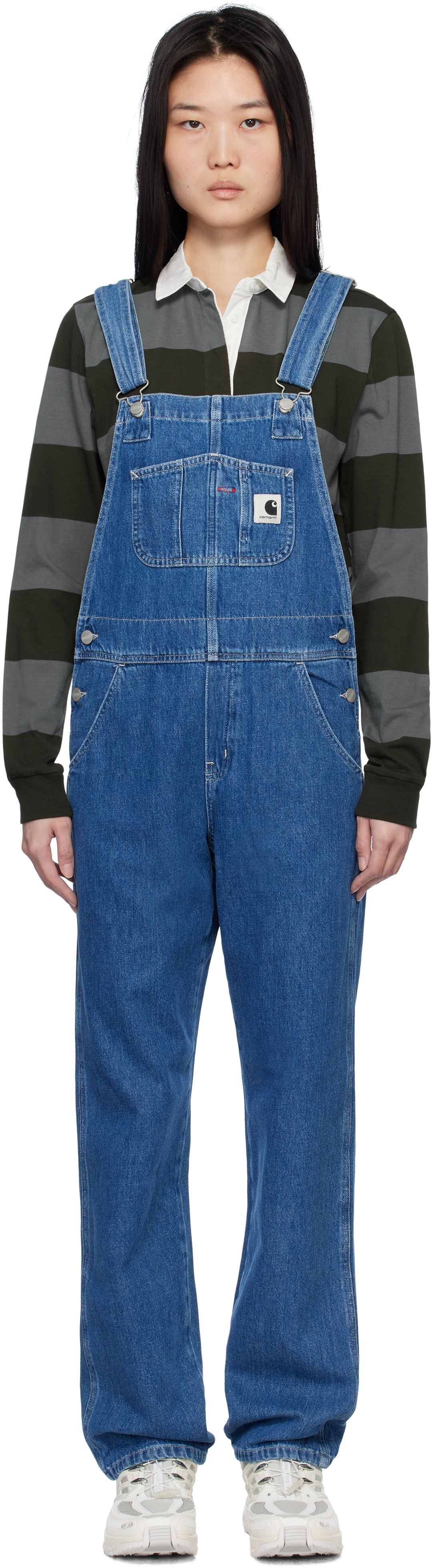 Blue Bib Straight Denim Overalls