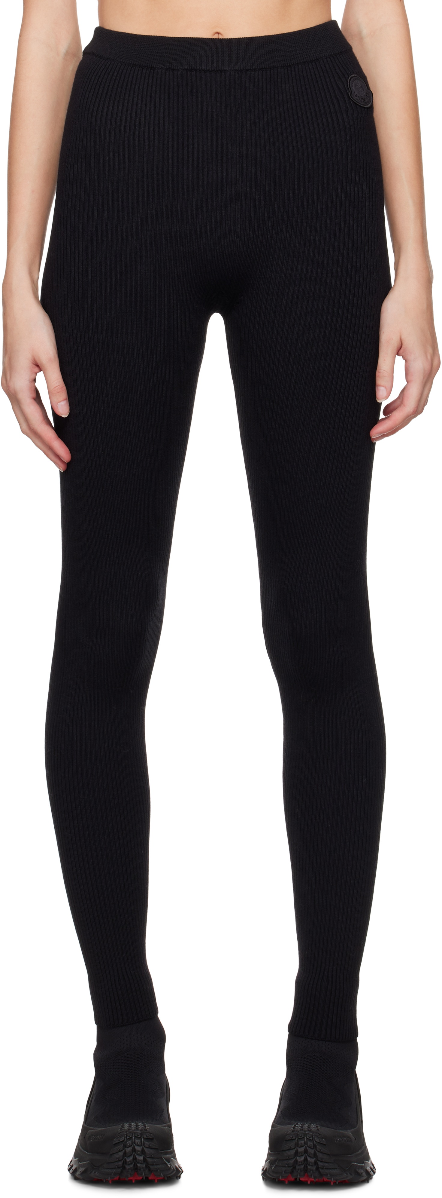 スパッツ・レギンス MONCLER Women Leggings 8H00003829H7999 Black MONCLER GRENOBLE - Jersey leggings | Leam Roma - Luxury