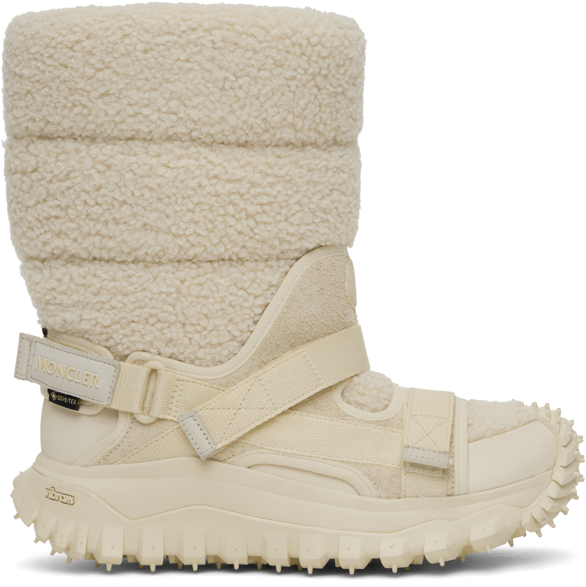 Shop Moncler Off-white Trailgrip Chalet Gtx Boots In 35 Eggnog