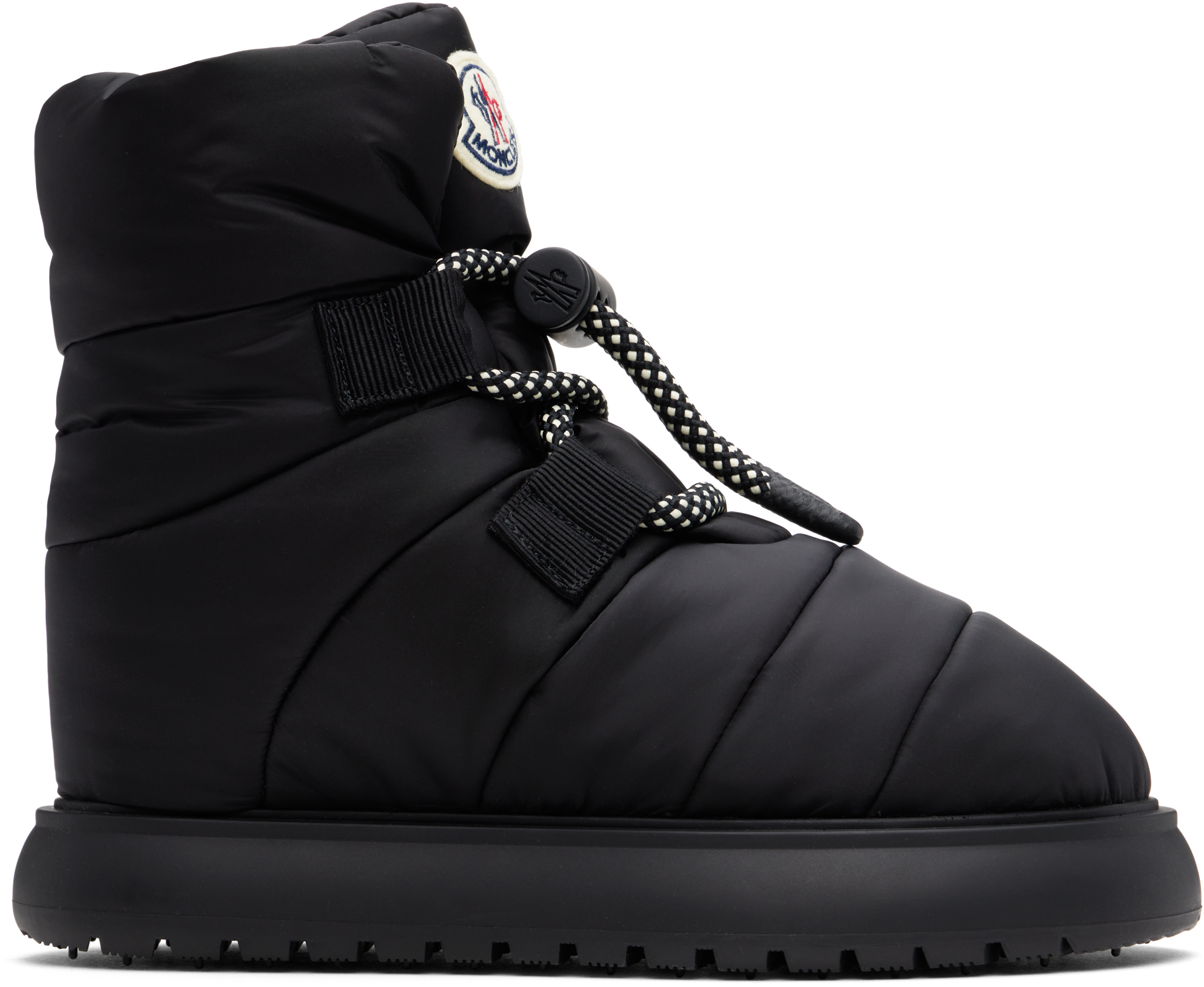 Shop Moncler Black Gaia Pull Snow Boots In 999 Black