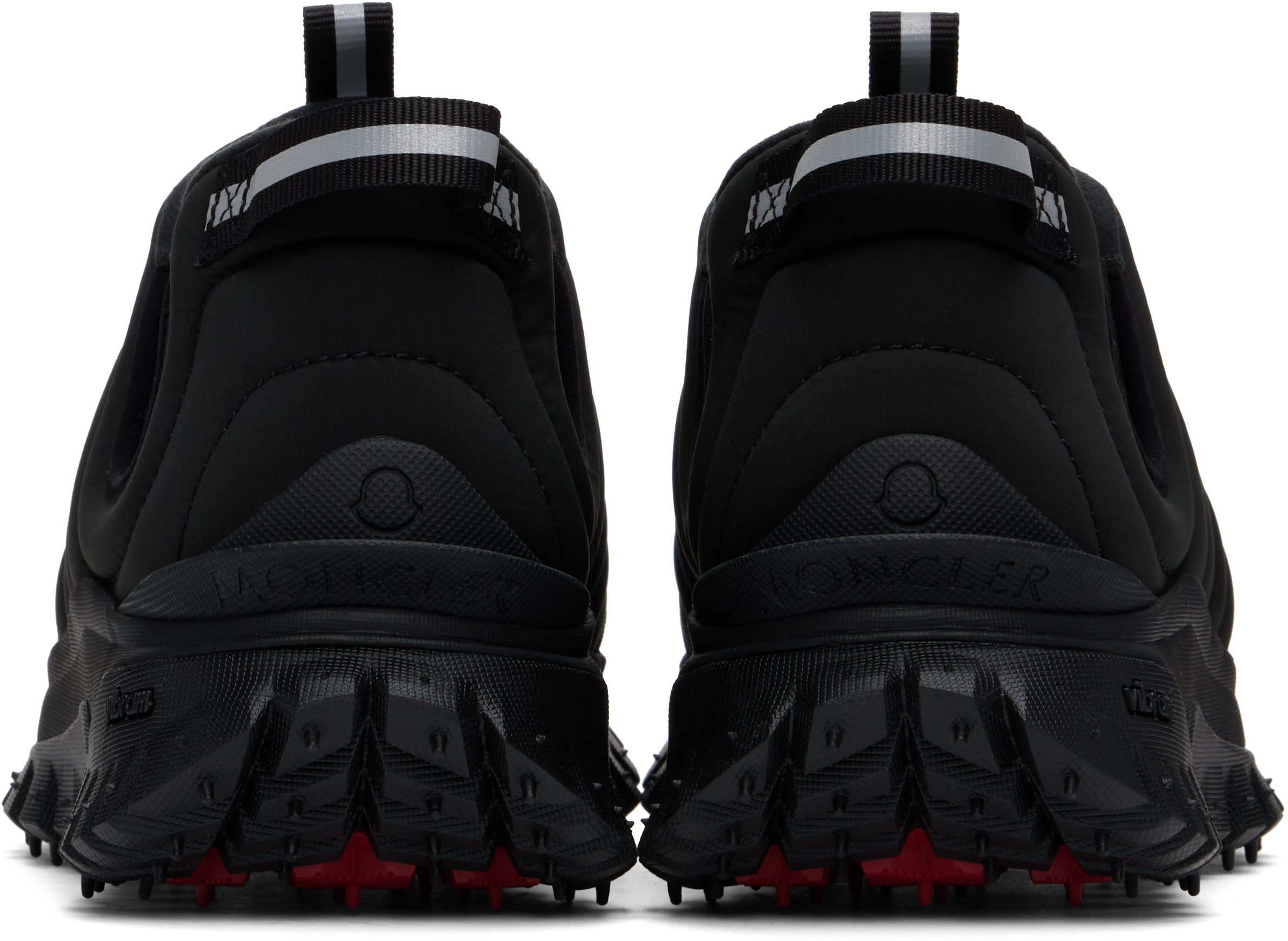 Shop Moncler Black Trailgrip Après Sneakers In 999 Black