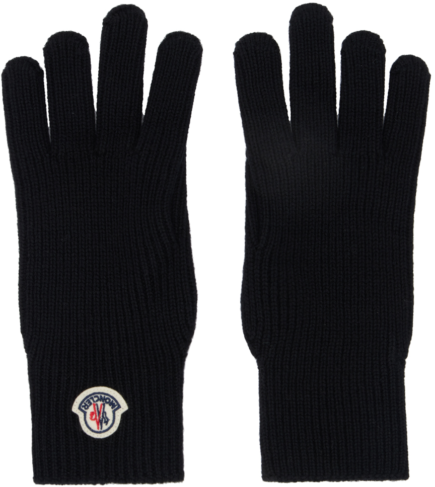 Black Virgin Wool Gloves