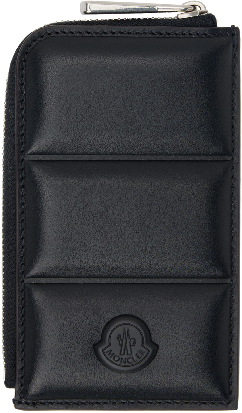 Black Quilted Leather Card Holder