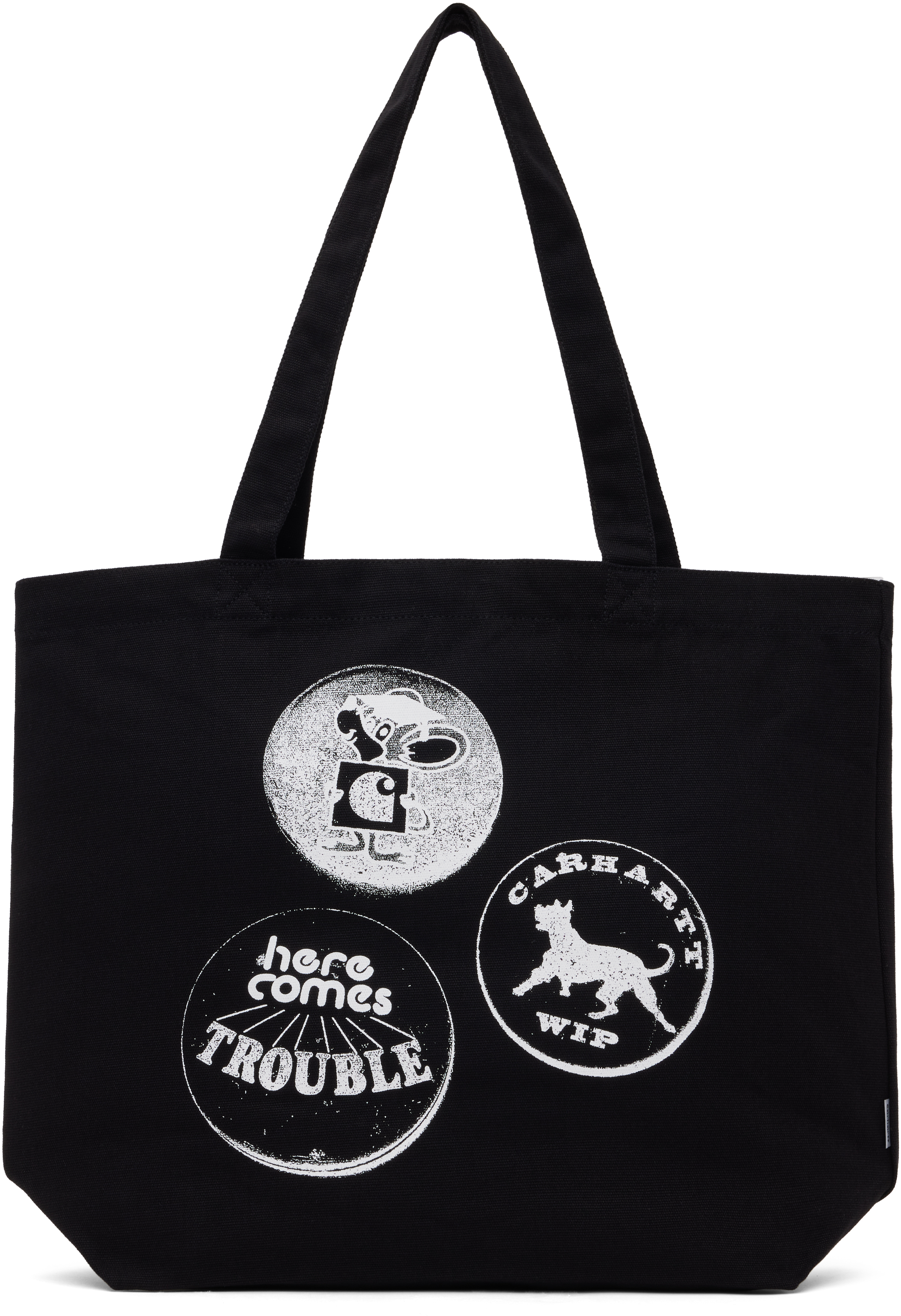 Black Canvas Graphic Tote