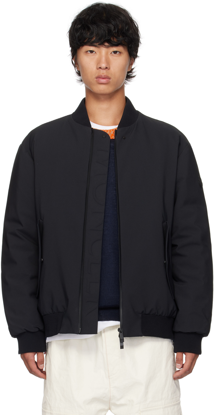 Shop Moncler Black Kraun Down Bomber Jacket In 999 - Black