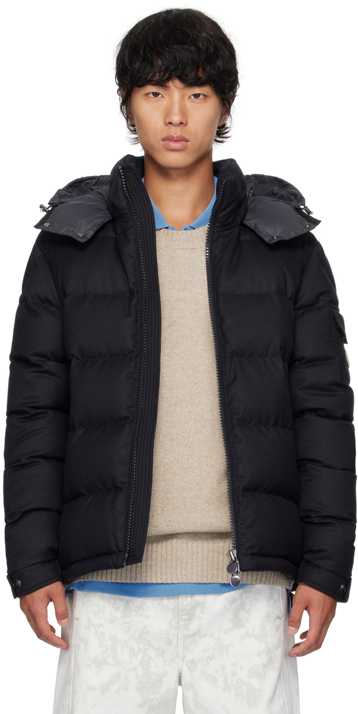 Shop Moncler Navy Montgenevre Down Jacket In 742 - Navy Blue