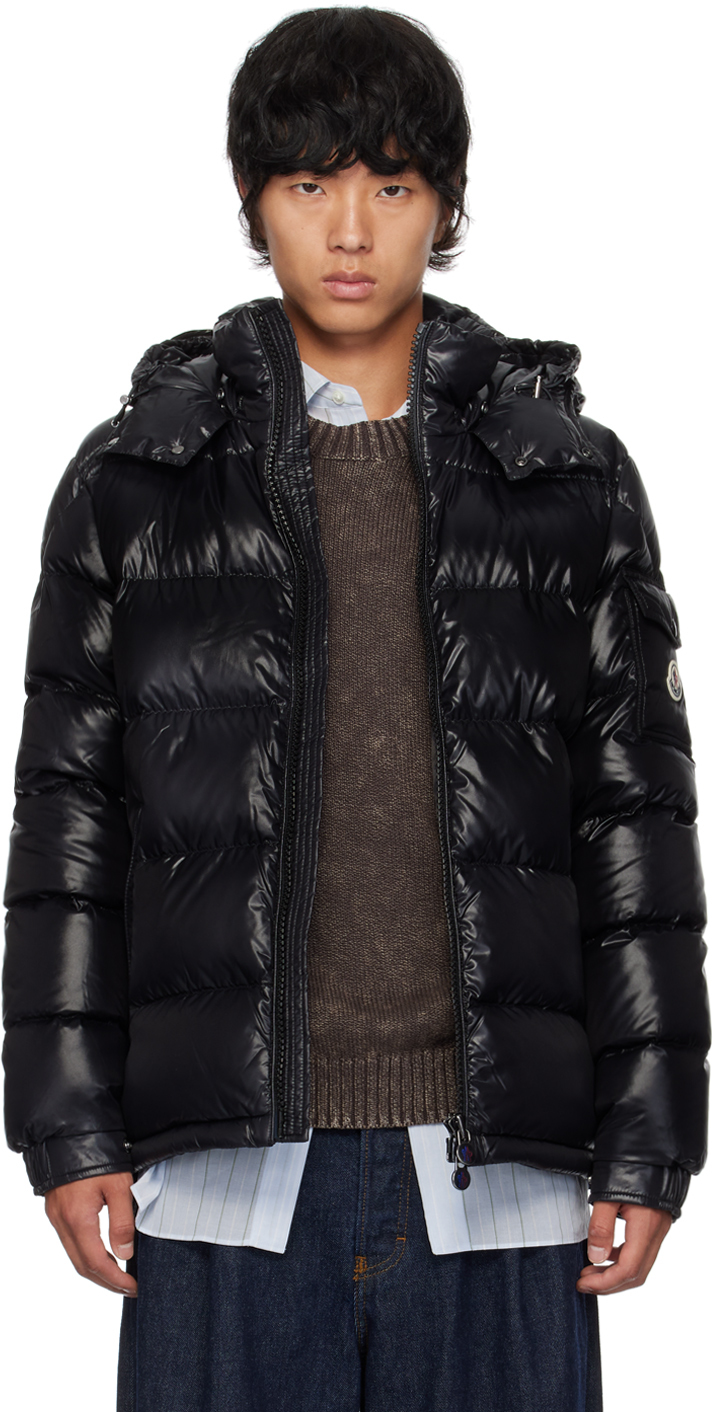 Shop Moncler Black  Maya Down Jacket In 999 - Black