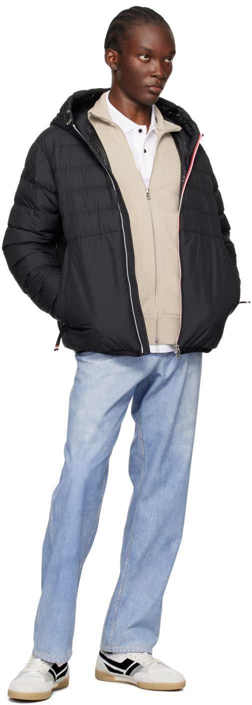 Moncler Zip-up Padded Jacket In 999 - Black