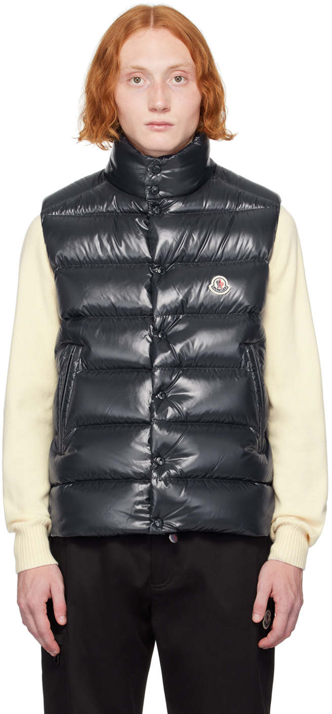 Moncler vest navy best sale