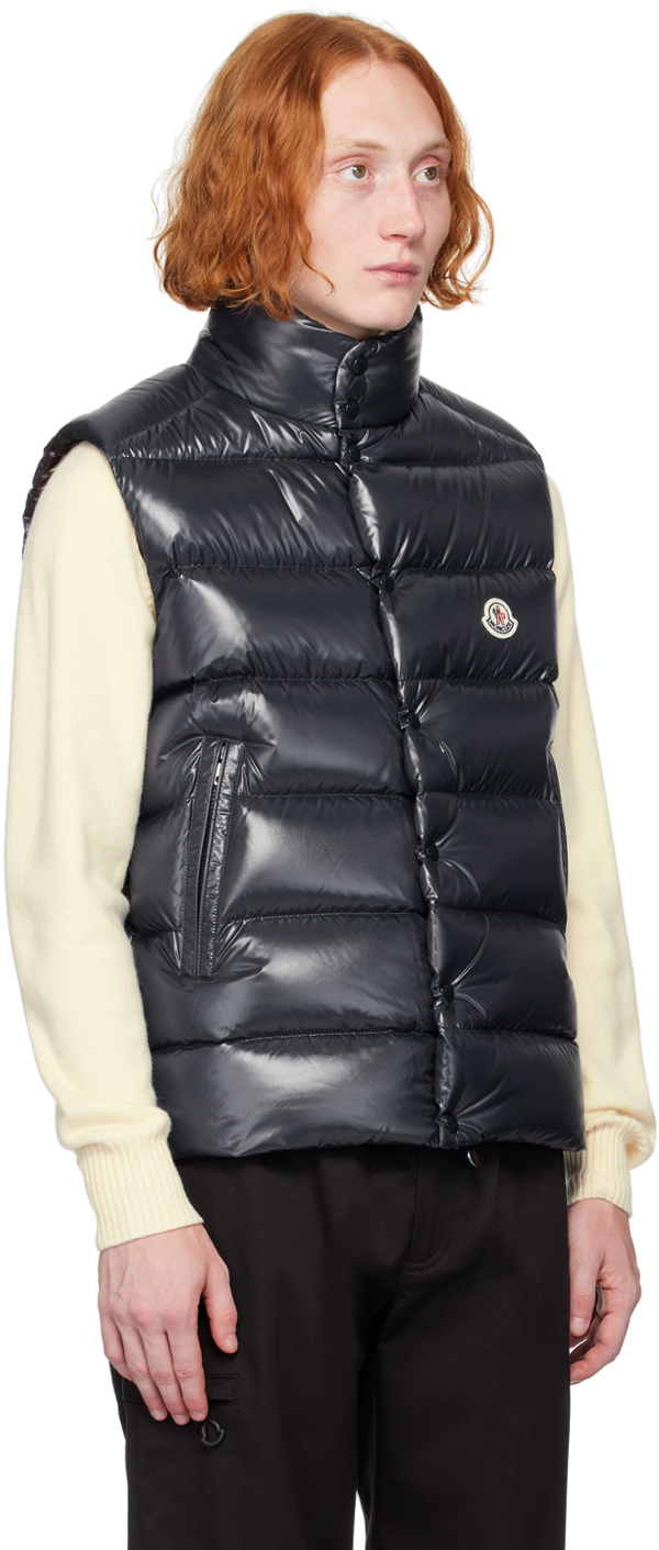Moncler Sleeveless Puffer Jacket In 742 - Navy Blue