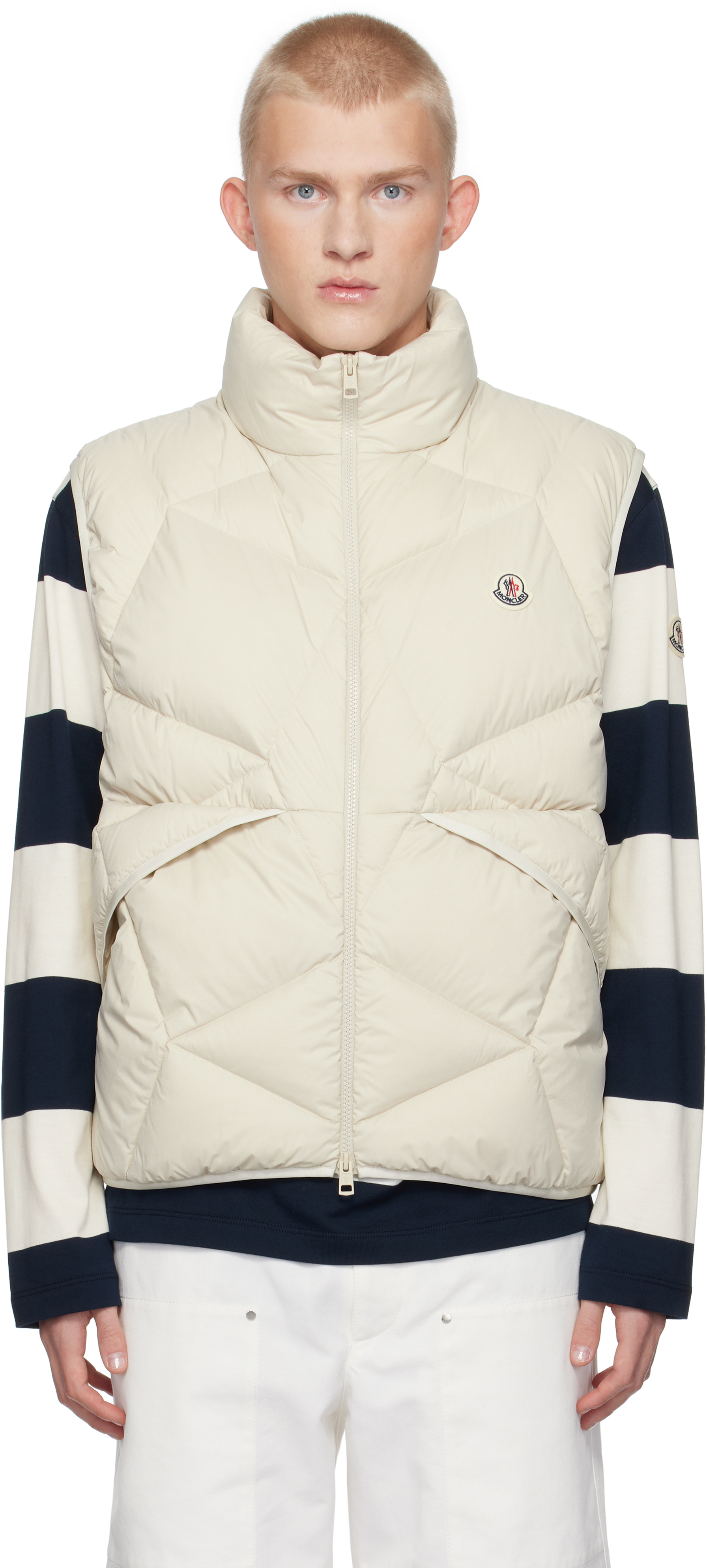 Shop Moncler Beige Vendavel Down Vest In 20n - Beige