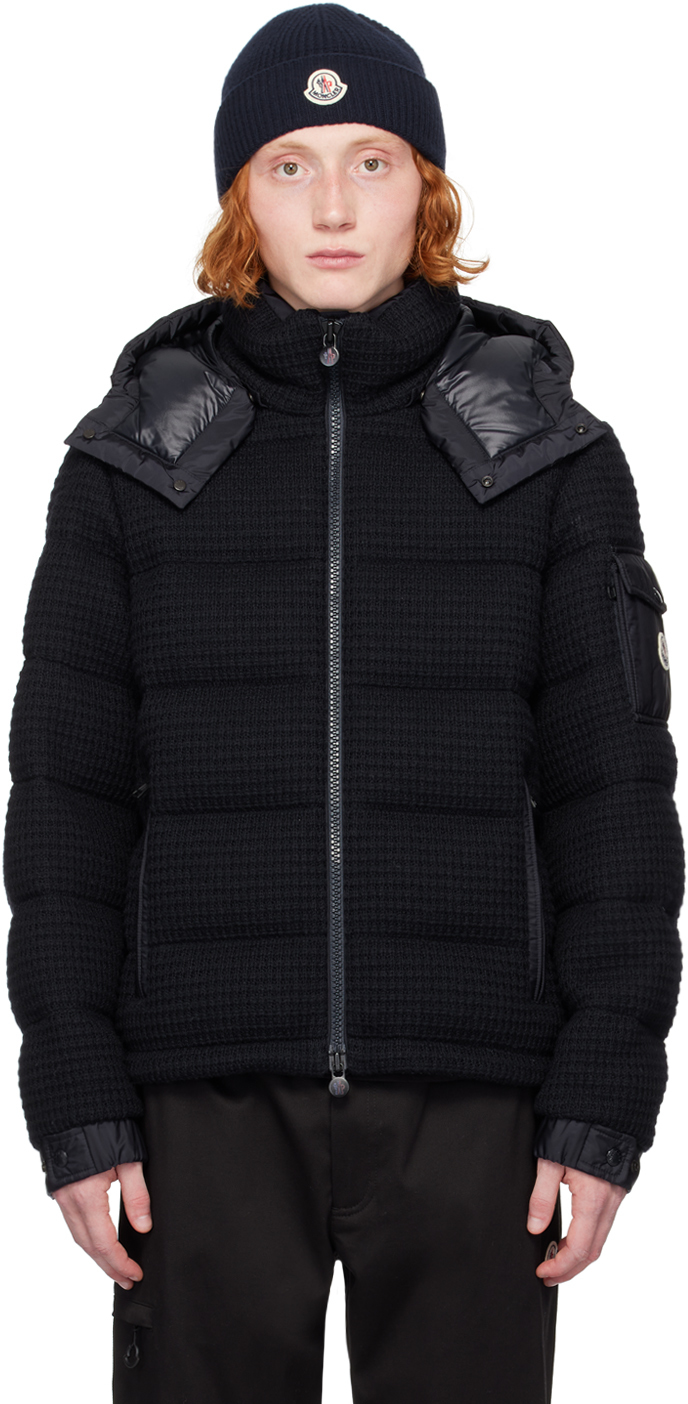 Shop Moncler Navy Lagdei Down Jacket In 742 - Navy Blue