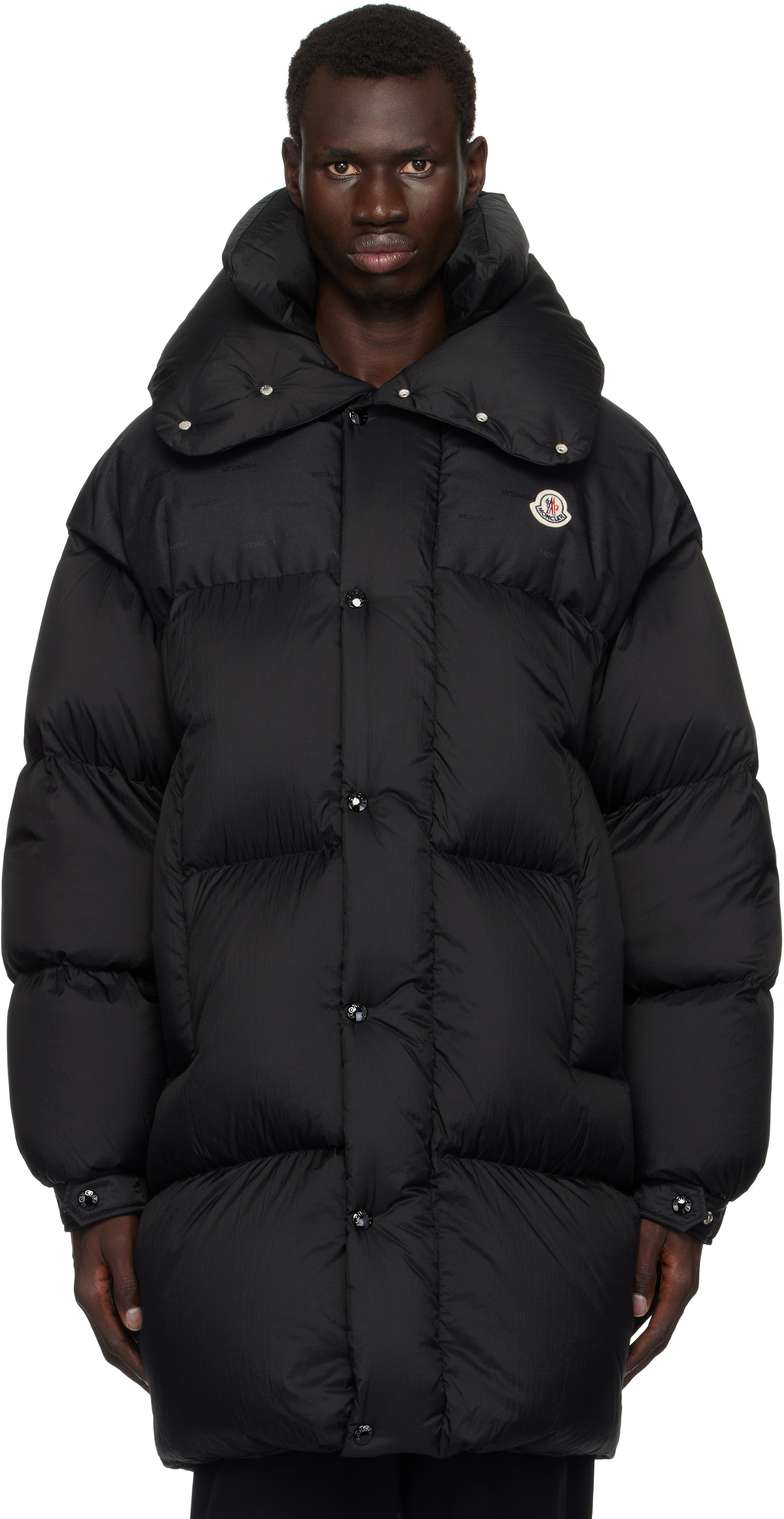 Shop Moncler Black Verone Long Reversible Down Jacket In Black - 999