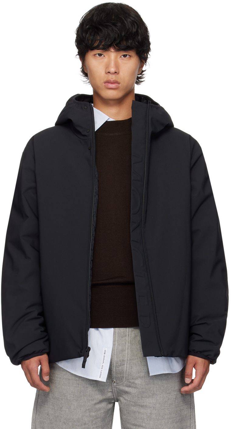 Shop Moncler Black Polset Down Jacket In 999 - Black