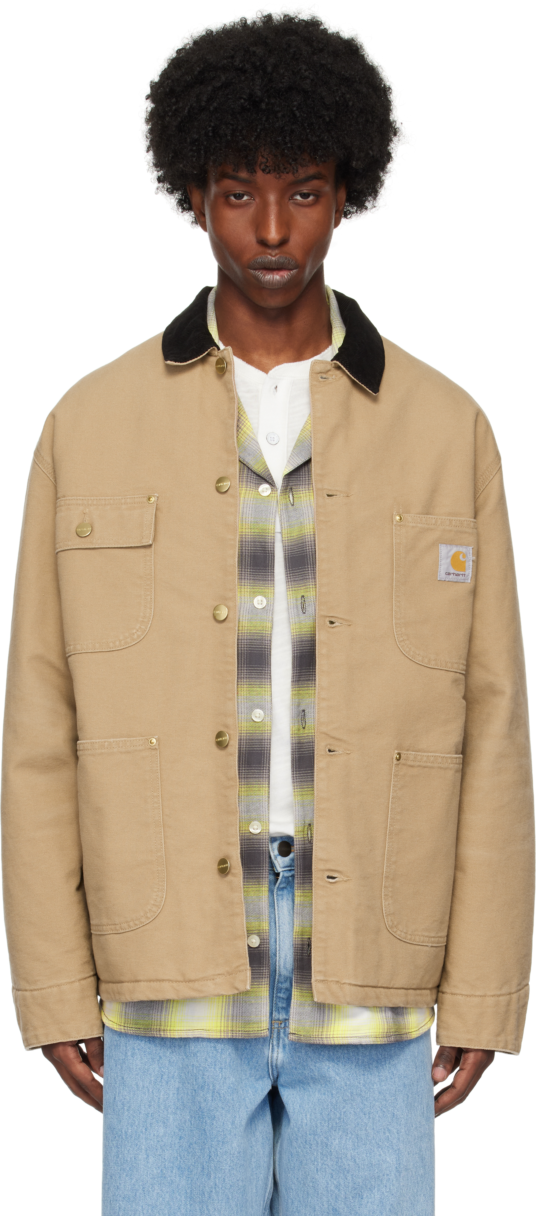 Carhartt Brown Og Chore Coat In 2i73k Peanut / Black