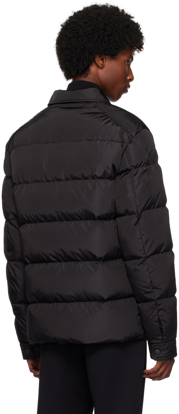 Moncler Black Ciareido Down Shirt Jacket In 999 - Black