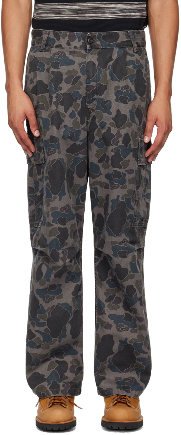 Shop Carhartt Brown Cole Cargo Pants In 2hv06 Camo Duck, Gre