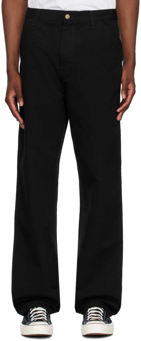 Shop Carhartt Black Single Knee Trousers In 02 89 Black