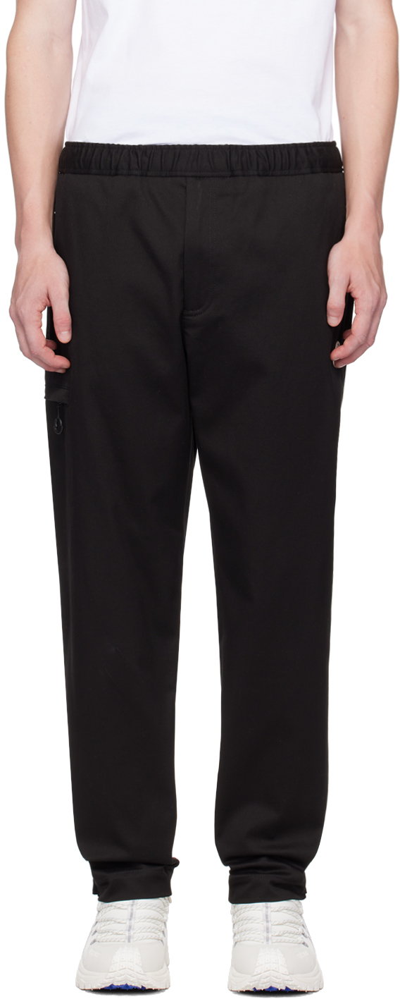 Shop Moncler Black Patch Trousers In 999 - Black