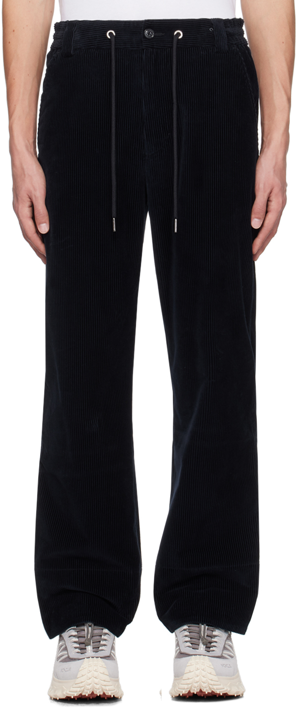 Shop Moncler Navy Jogging Trousers In 779 - Dark Blue