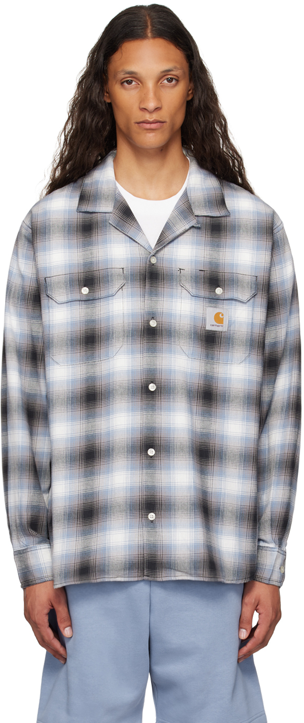 Shop Carhartt Blue & Black Blanchard Shirt In Xx 2ab Blanchard Che