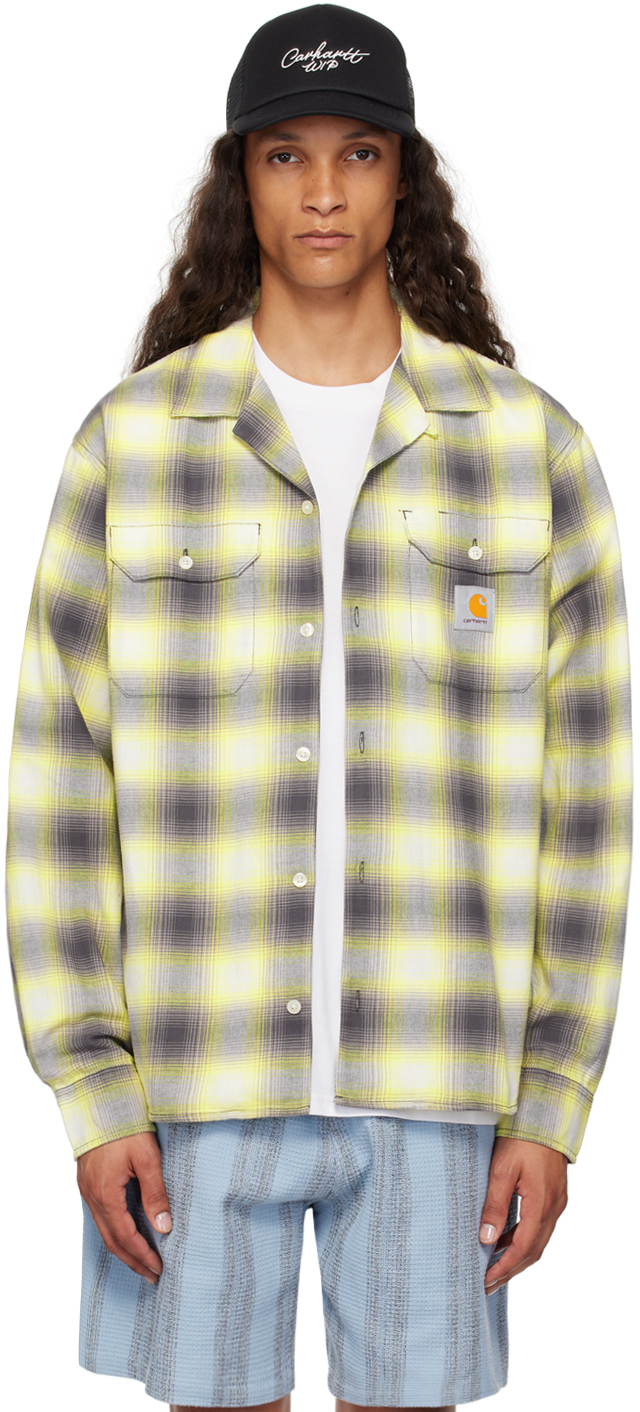 Shop Carhartt Yellow & Gray Blanchard Check Shirt In Xx 2a9 Blanchard Che