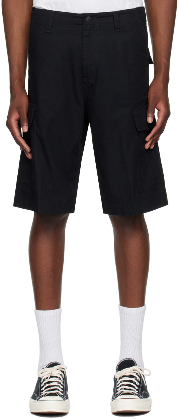 Black Regular Cargo Shorts
