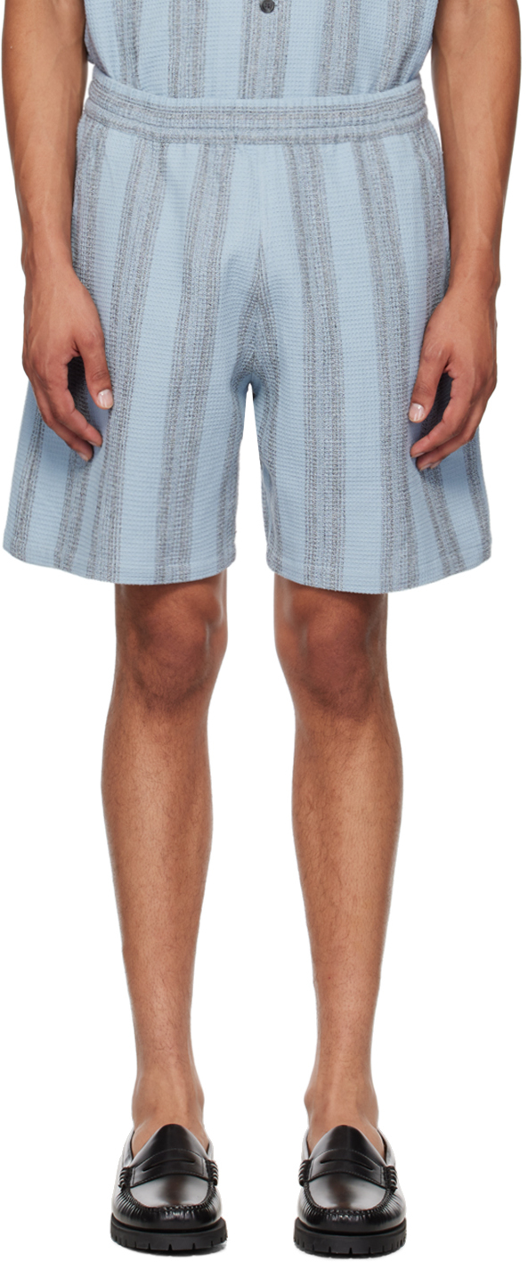 Shop Carhartt Blue Dodson Stripe Shorts In Xx 2a1 Dodson Stripe