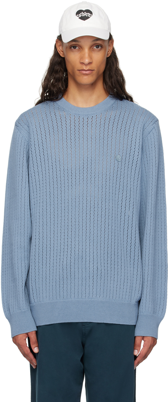 Shop Carhartt Blue Caleb Sweater In Xx 0w9 Misty Sky