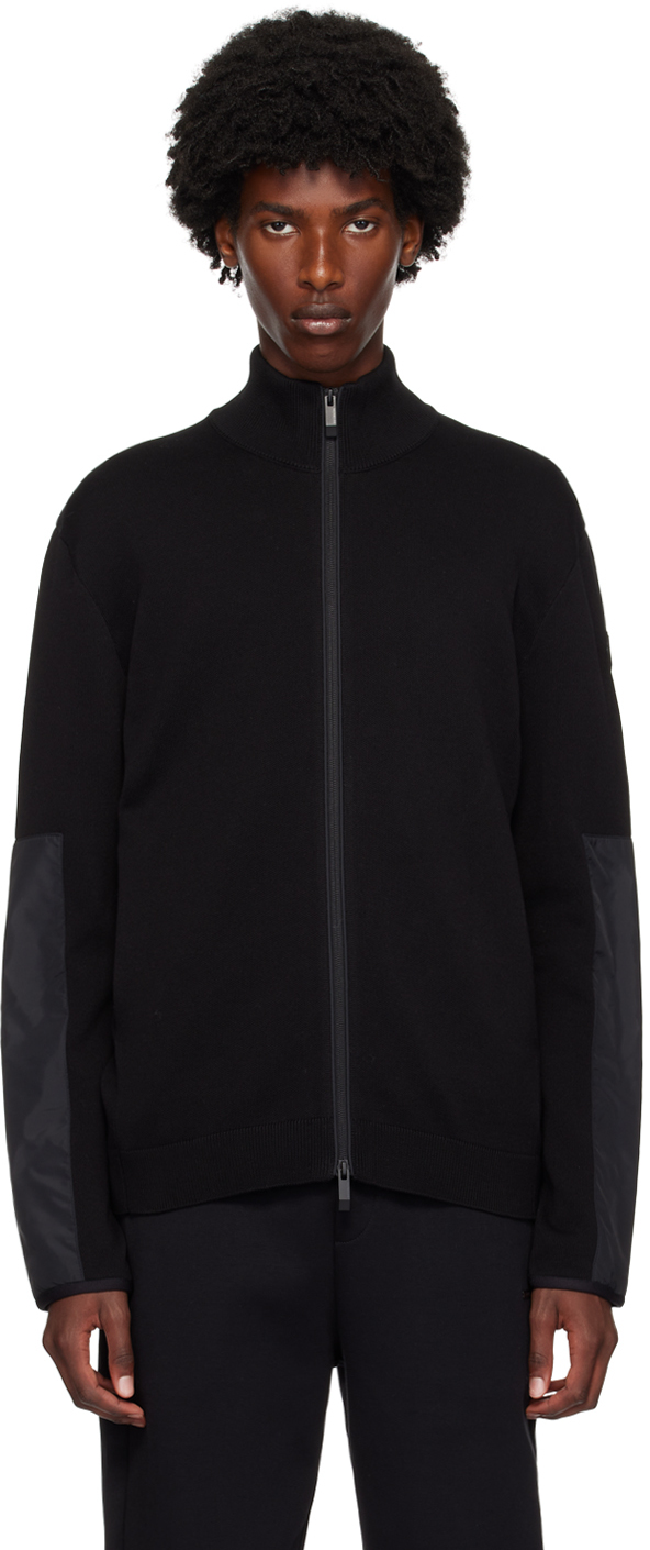 Moncler Black Matt Sweater In 999 - Black
