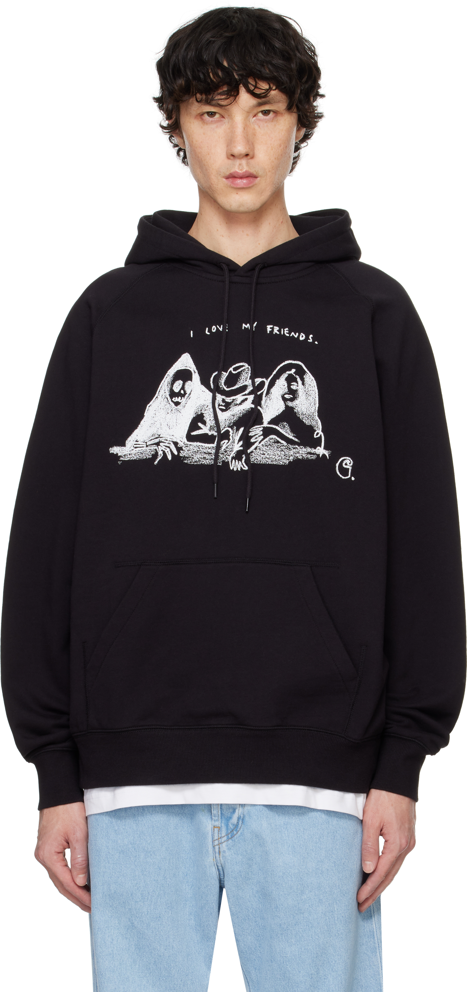 Black Pepe Friends Hoodie