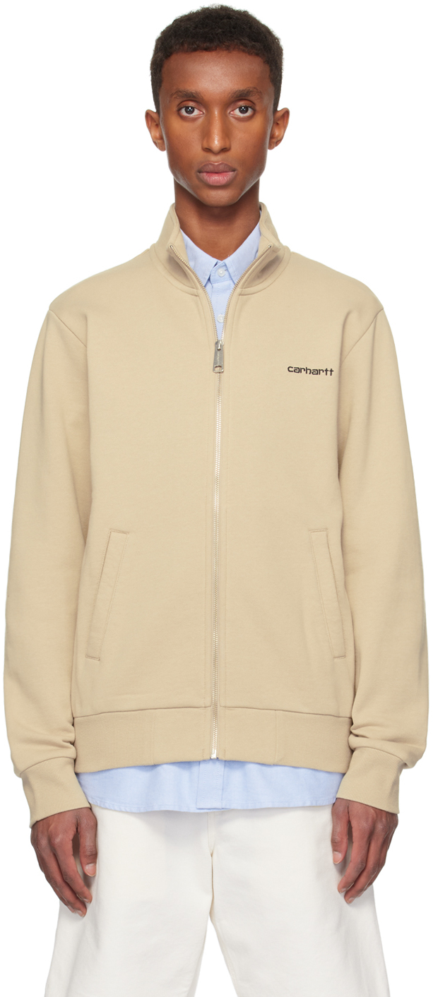 CARHARTT BEIGE SCRIPT EMBROIDERY JACKET 