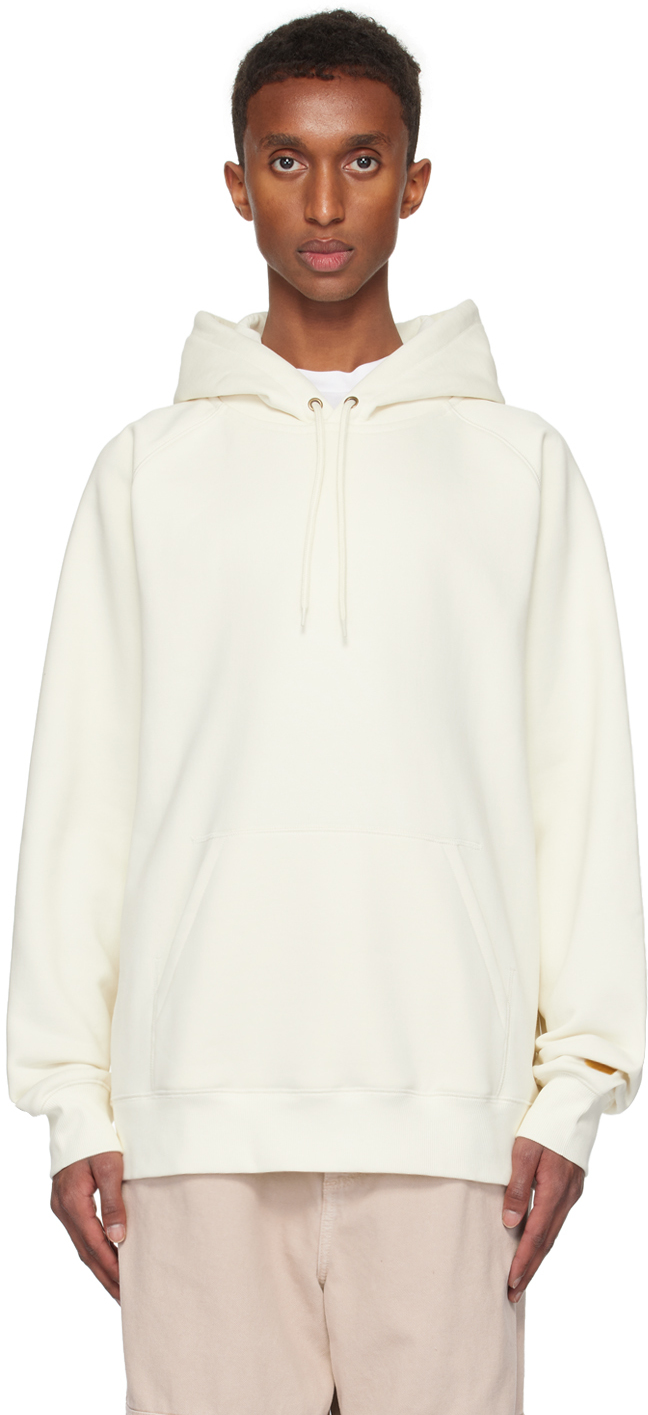 Shop Carhartt Off-white Chase Hoodie In 0shxx Wax / Gold