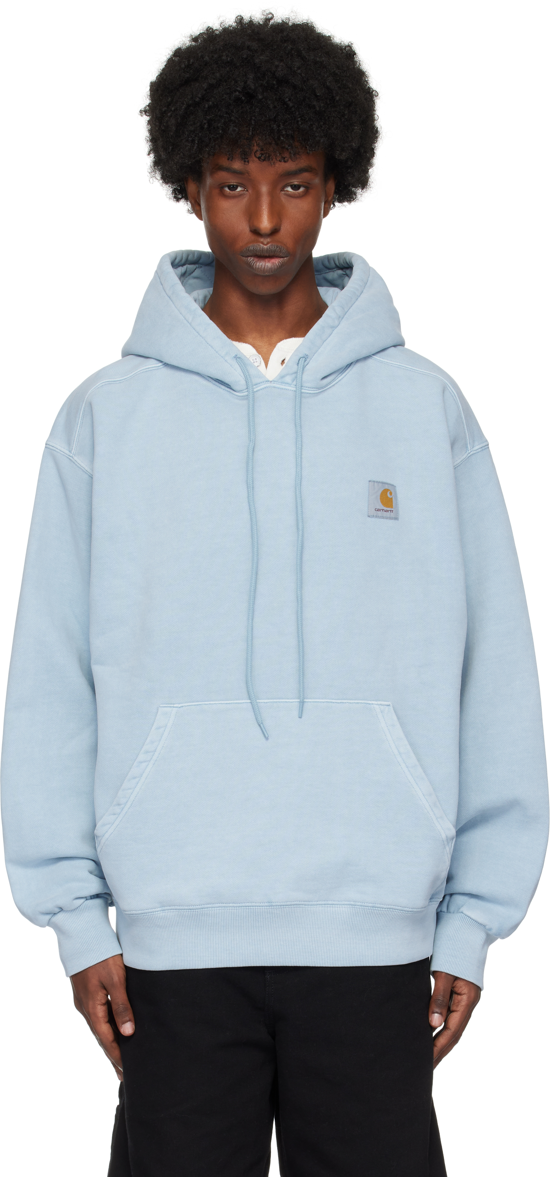 【関税込み】Carhartt Work In Progress ブルー Vista フーディ Carhartt Work In Progress: ブルー Vista フーディ | SSENSE 日本