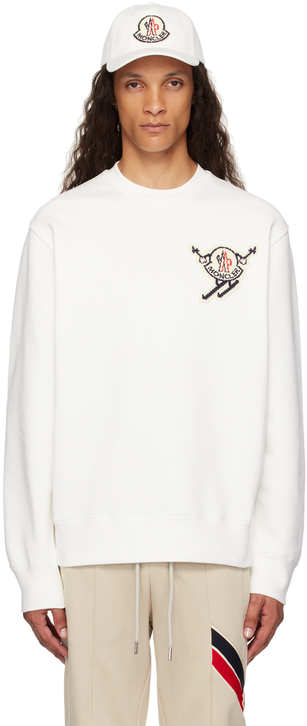 White Appliqué Sweater