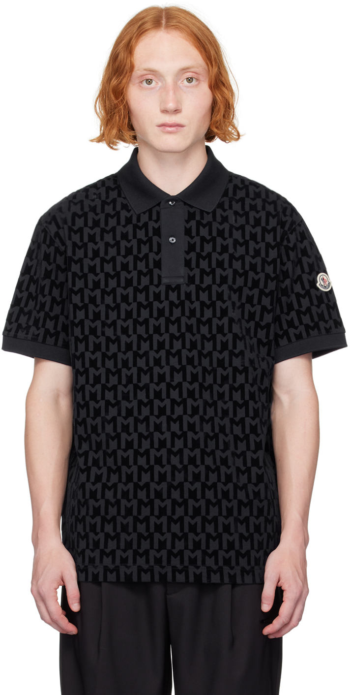 Navy Monogram Polo