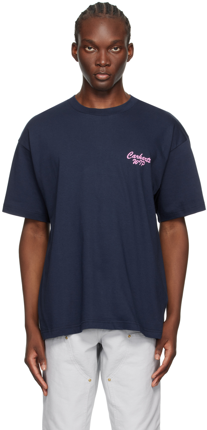 Shop Carhartt Navy Friendship T-shirt In Xx 2au Air Force Blu