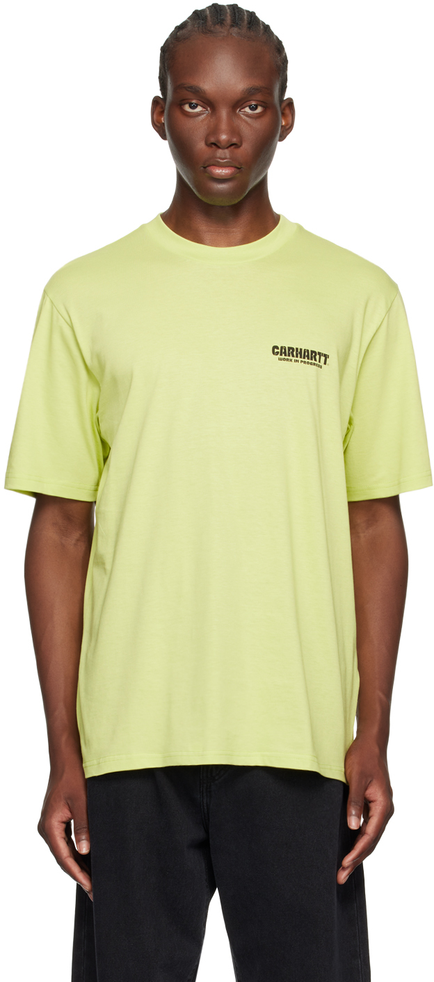 【関税込み】Carhartt Work In Progress グリーン Trade Tシャツ Green Trade T-Shirt by Carhartt Work In Progress on Sale