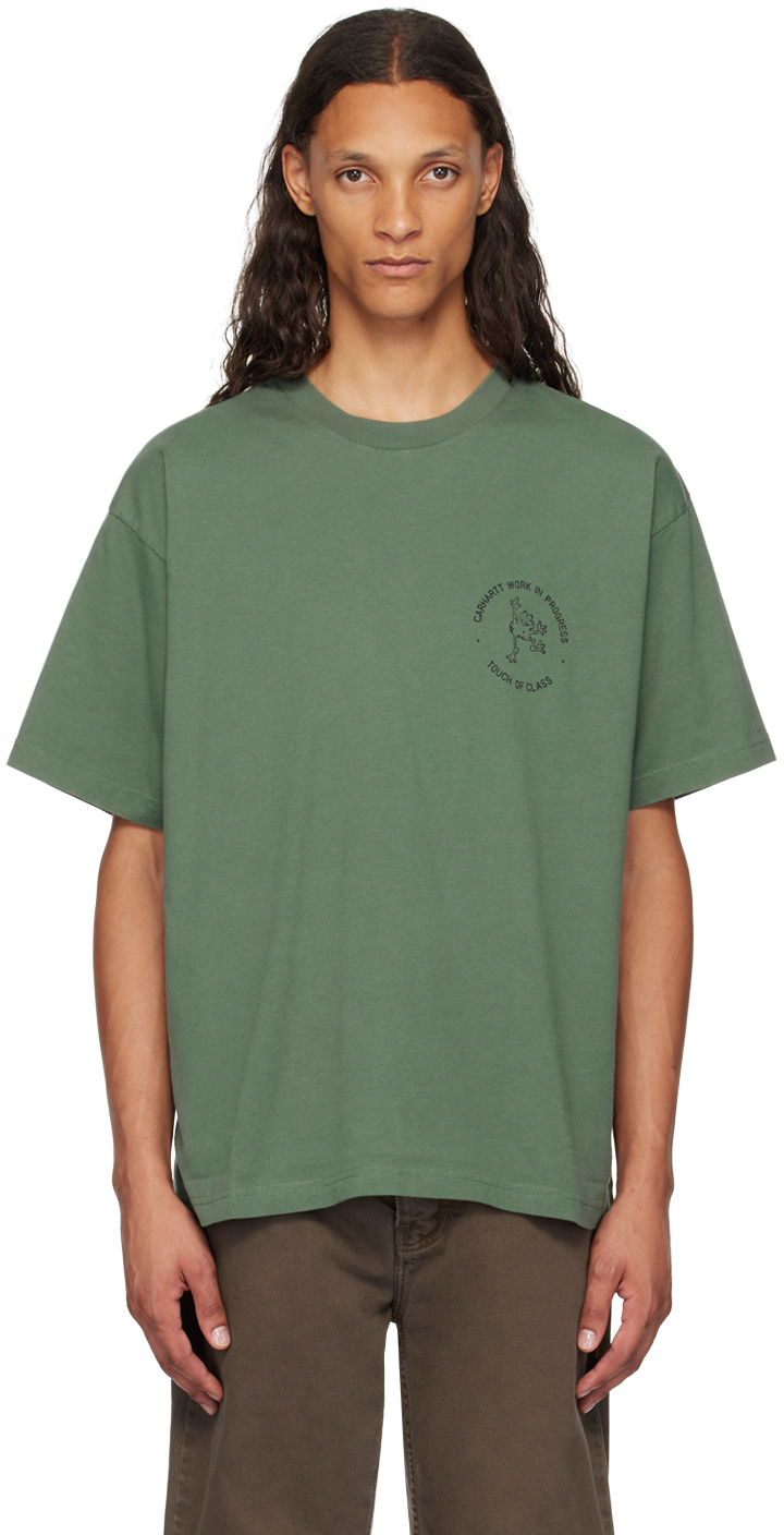 【関税込み】Carhartt Work In Progress グリーン Stamp Tシャツ Carhartt Work In Progressのグリーン Stamp Tシャツがセール中
