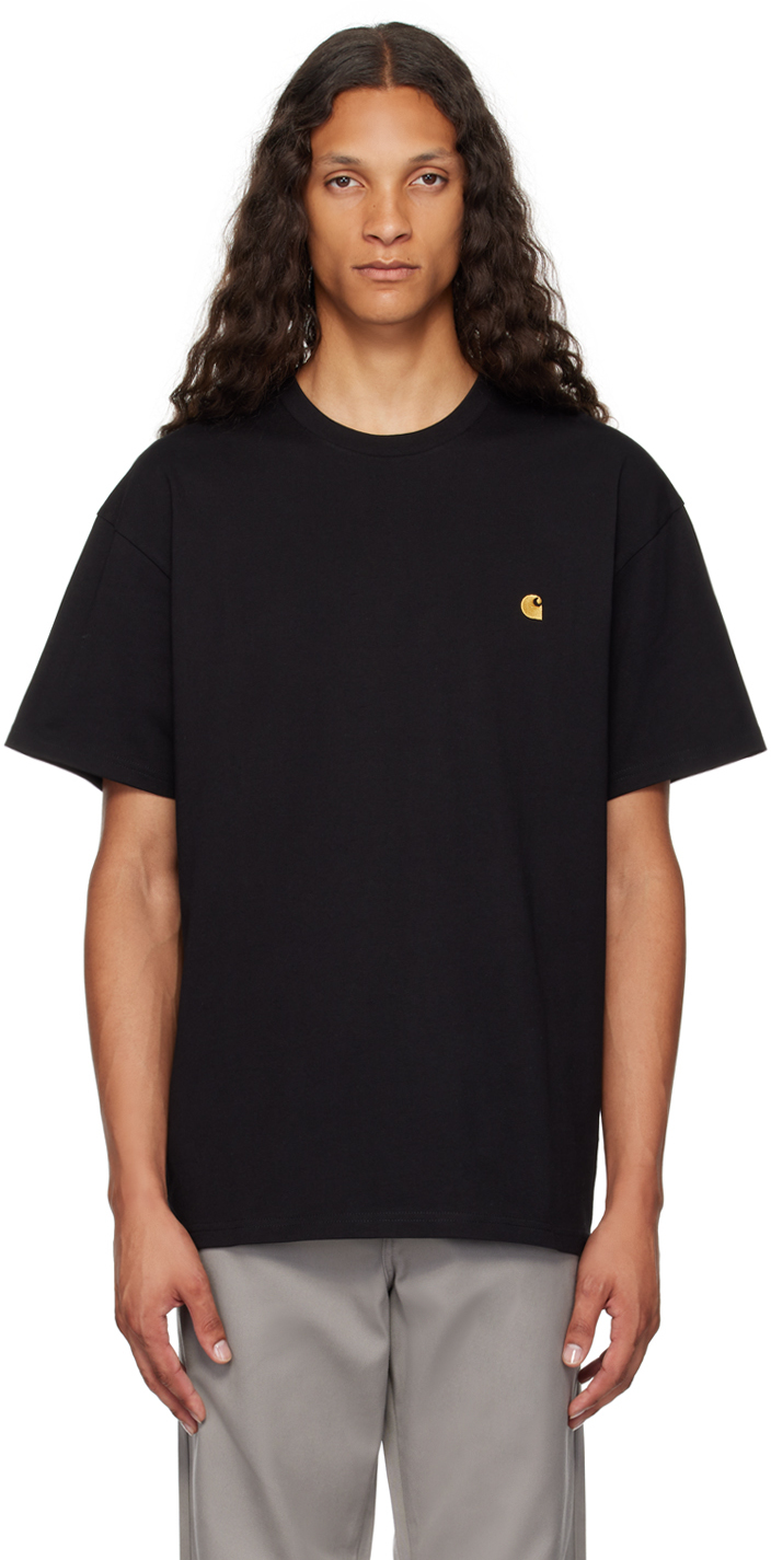 【関税込み】Carhartt Work In Progress ブラック Chase Tシャツ Black Chase T-Shirt by Carhartt Work In Progress on Sale