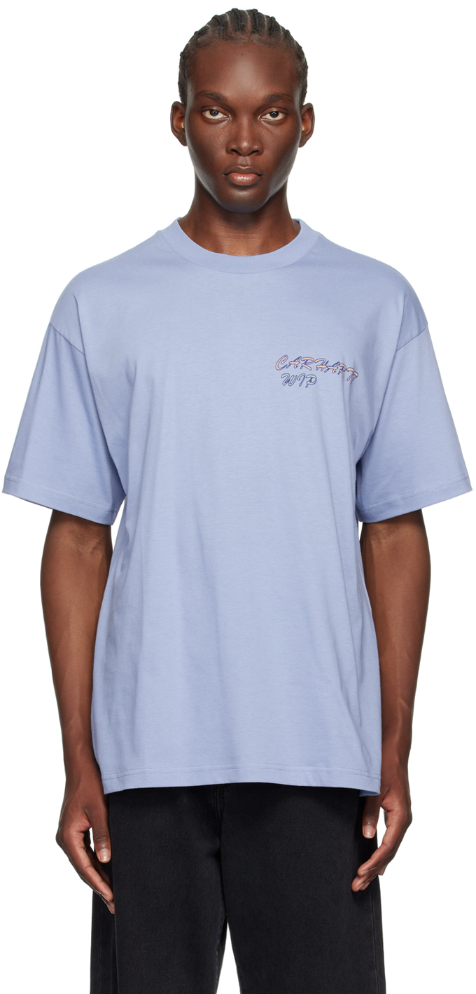【関税込み】Carhartt Work In Progress ブルー Gelato Tシャツ Carhartt Work In Progressのブルー Gelato Tシャツがセール中