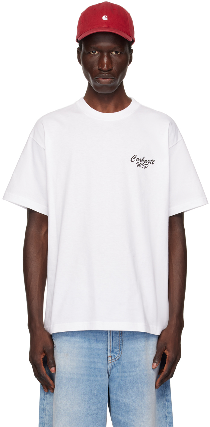 Shop Carhartt White Friendship T-shirt In Xx 00a White / Black