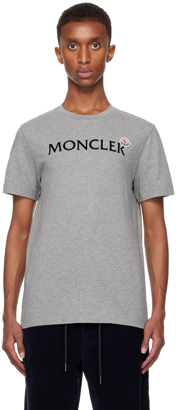 MONCLER グレー Tシャツ Moncler Chest Logo T Shirt Grey | Parallel