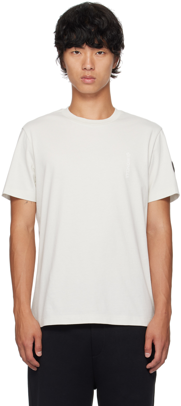 【関税込み】Moncler グレー ガーメントウォッシュ Tシャツ Moncler: グレー ガーメントウォッシュ Tシャツ | SSENSE 日本