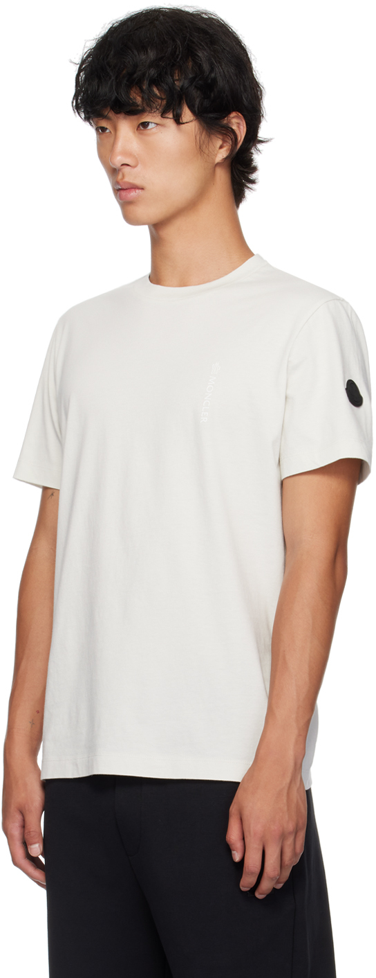 Moncler Gray Garment-washed T-shirt In 90d - Light Gray