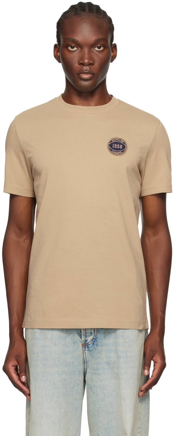 【関税込み】Moncler トープ Football Patch Tシャツ Moncler: トープ Football Patch Tシャツ | SSENSE 日本