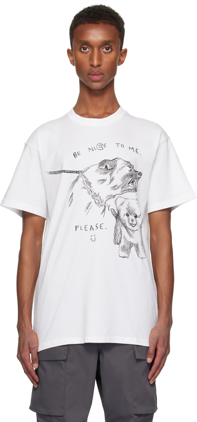 White Pepe 'Be Nice' T-shirt